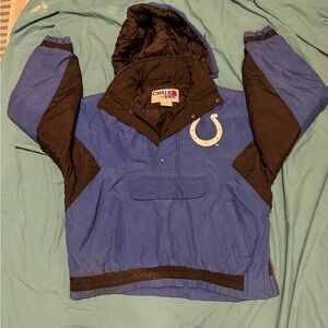 NFL Indianapolis Colts vintage rare, chalk line coaches, jacket with hood